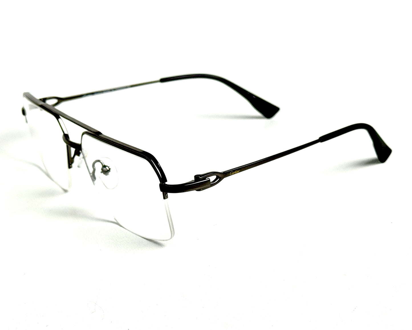 CARTIER 120366 Gun Metal Half Rim