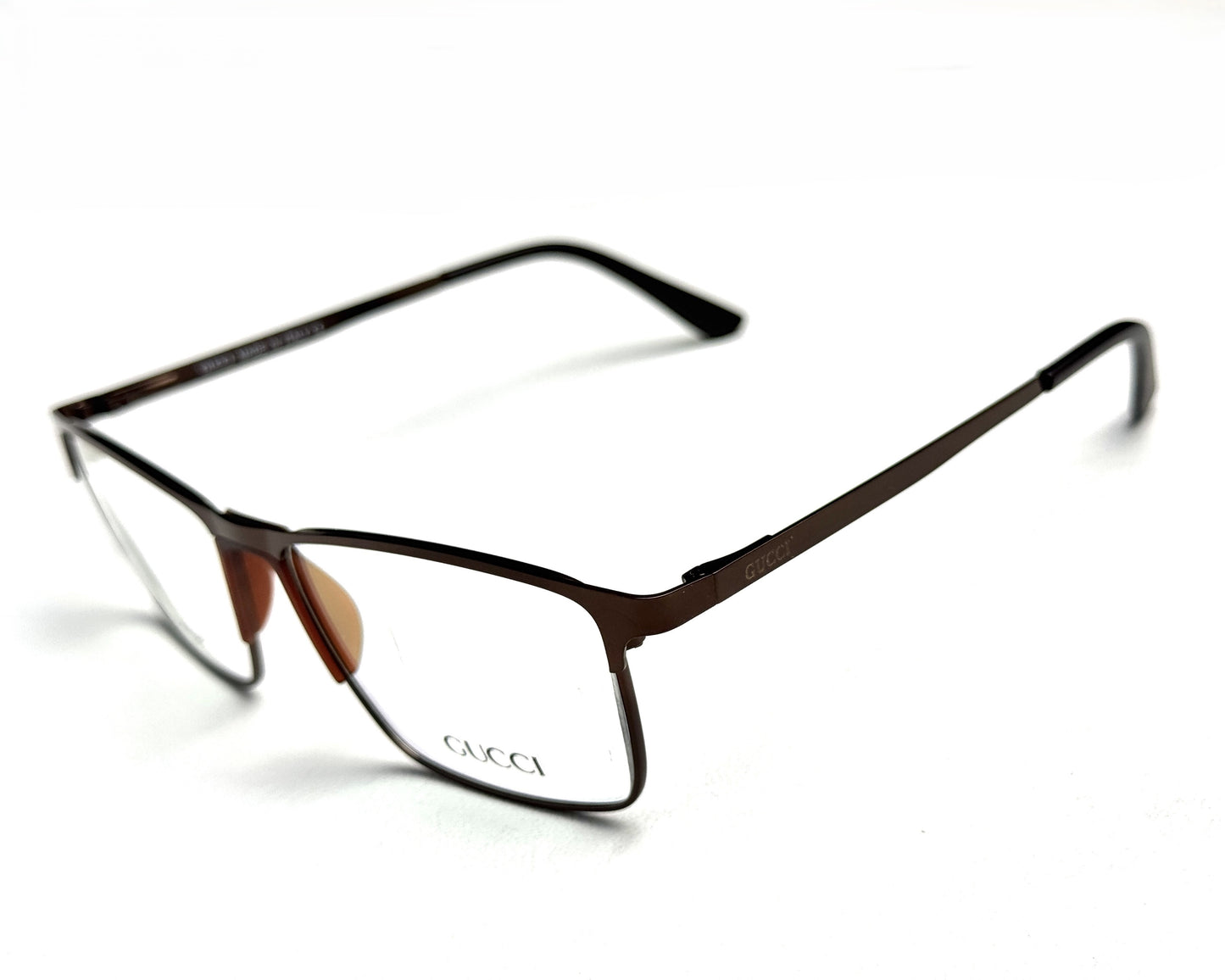 GUCCI 246 Brown Half Rim