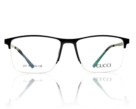 GUCCI 251 Black Half Rim