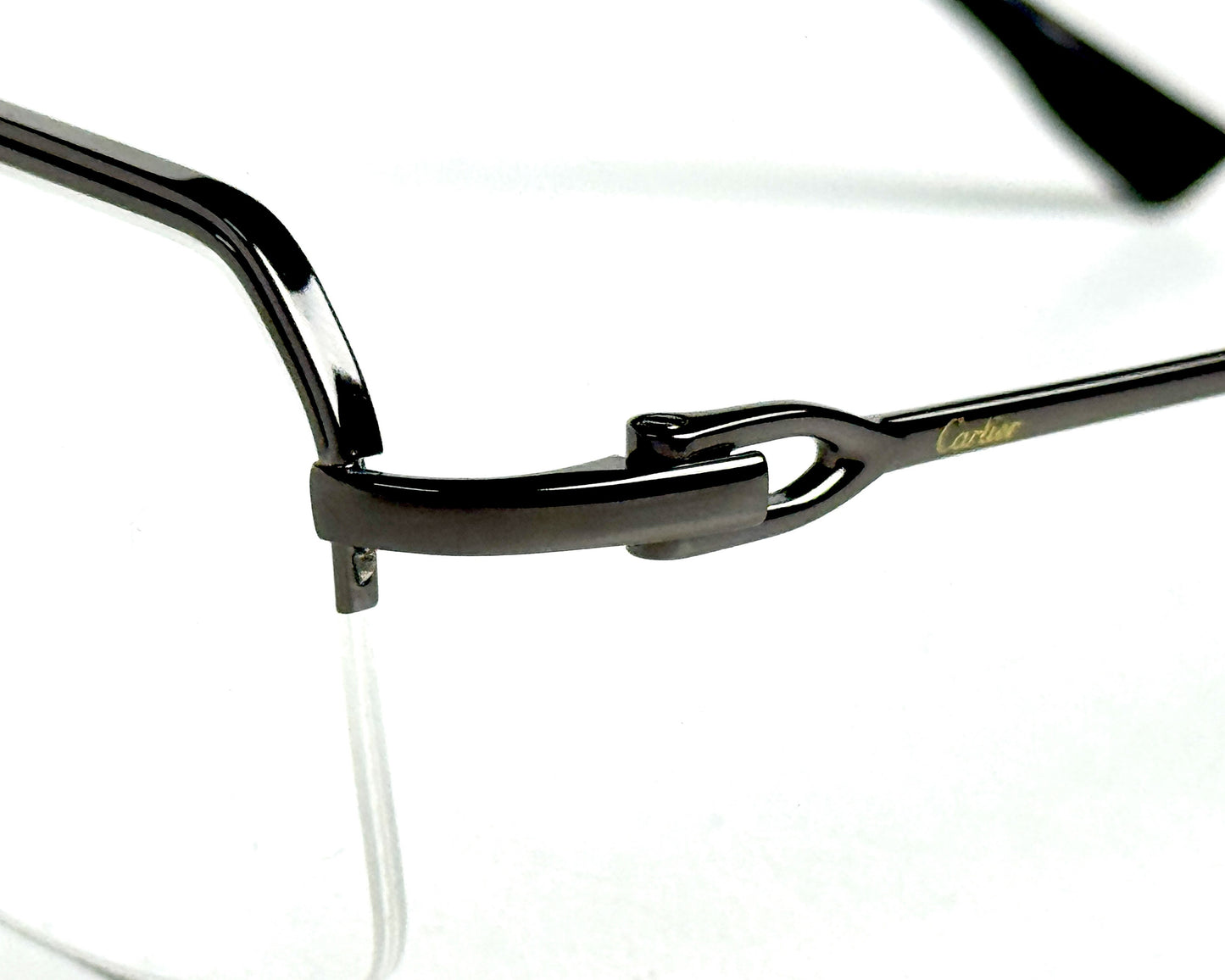 CARTIER 120366 Gun Metal Half Rim