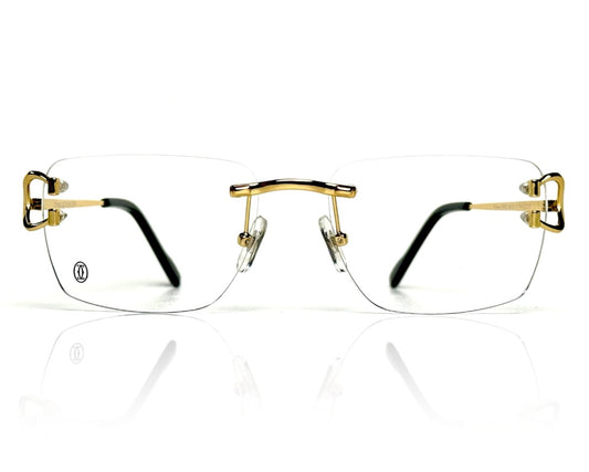 CARTIER 03448 Rimless Golden
