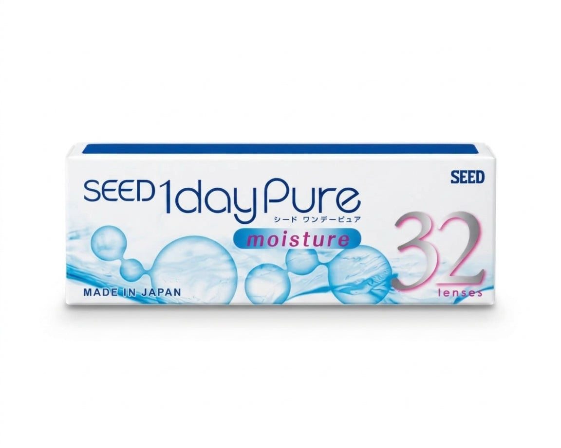 SEED 1dayPure Moisture daily disposable contact lens box 